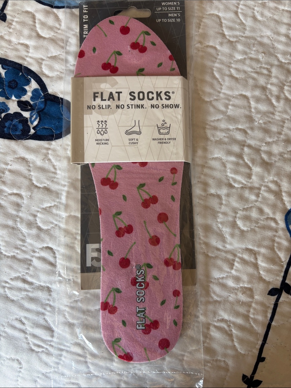 Women's Pink Cherry No-Show Insoles